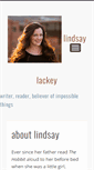 Mobile Screenshot of lindsaylackey.com