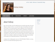 Tablet Screenshot of lindsaylackey.com